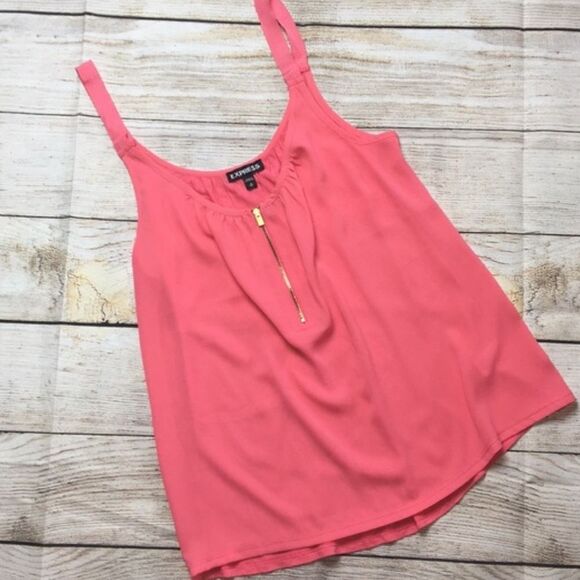 ✨Express Coral Zipper Tank✨ - Picture 2 of 4